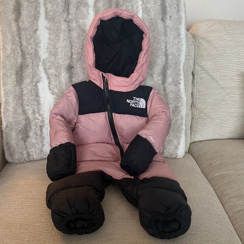 The North Face Infant Snowsuit in Pink and Black